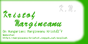 kristof margineanu business card